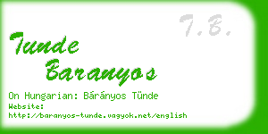 tunde baranyos business card